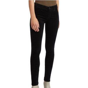 J‎ Brand Black Y2K Velvet Low Rise Skinny Pants Size 28 Warm Winter